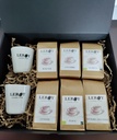 Coffret découverte " les Cafés Fins Leroy " Sélection de 6 Cafés Pure Origine et 2 mugs 